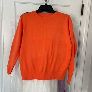Vibrant Orange Women's Crew Neck Sweater
